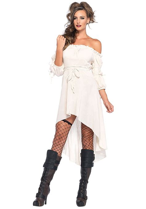 white pirate dress